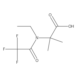 2-(N-ethyl-2,2,2-trifluoroacetamido)-2-methylpropanoic acid结构式
