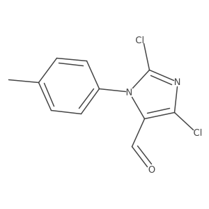 2,5-Dichloro-3-(4-methylphenyl)imidazole-4-carbaldehyde结构式