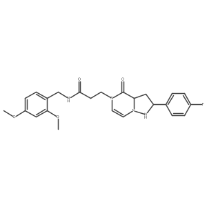 N-[(2,4-dimethoxyphenyl)methyl]-3-[2-(4-fluorophenyl)-4-oxo-1,2,3,3a-tetrahydropyrazolo[1,5-a]pyrazin-5-yl]propanamide Structure