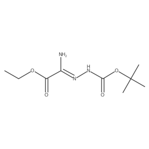 tert-butyl (2Z)-2-(1-amino-2-ethoxy-2-oxoethylidene)hydrazinecarboxylate Structure