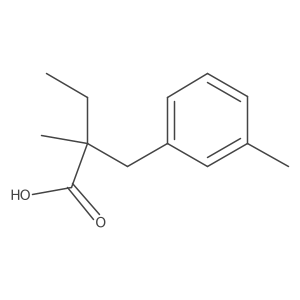 2-Methyl-2-(3-methylbenzyl)butanoic acid结构式