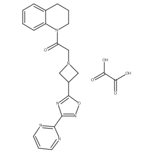 1-(3,4-dihydroquinolin-1(2H)-yl)-2-(3-(3-(pyrimidin-2-yl)-1,2,4-oxadiazol-5-yl)azetidin-1-yl)ethanone oxalate Structure
