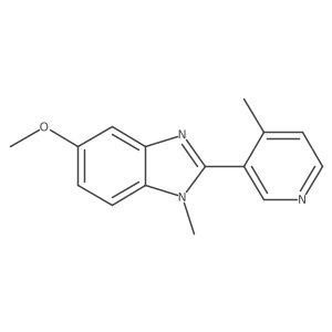 5-Methoxy-1-methyl-2-(4-methylpyridin-3-yl)benzimidazole Structure