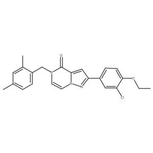 2-(3-chloro-4-ethoxyphenyl)-5-(2,4-dimethylbenzyl)pyrazolo[1,5-a]pyrazin-4(5H)-one Structure