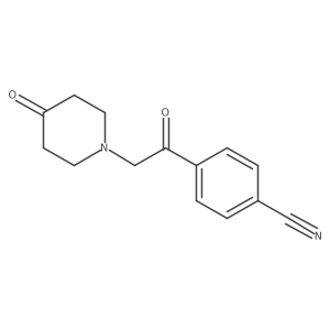 4-[2-(4-Oxopiperidin-1-yl)acetyl]benzonitrile Structure
