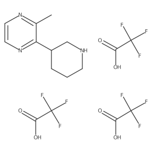 2-Methyl-3-piperidin-3-yl-pyrazinetris(trifluoroacetic acid salt) Structure