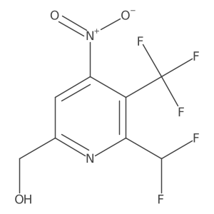 2-(Difluoromethyl)-4-nitro-3-(trifluoromethyl)pyridine-6-methanol结构式