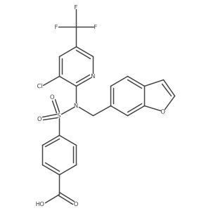 4-[1-Benzofuran-6-ylmethyl-[3-chloro-5-(trifluoromethyl)pyridin-2-yl]sulfamoyl]benzoic acid Structure