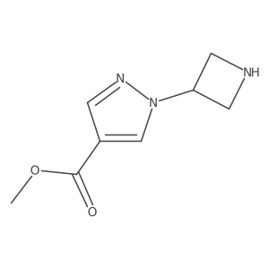 methyl 1-(azetidin-3-yl)-1H-pyrazole-4-carboxylate结构式