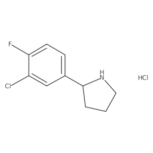 (S)-2-(3-Chloro-4-fluorophenyl)pyrrolidine hydrochloride Structure