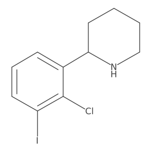 (S)-2-(2-Chloro-3-iodophenyl)piperidine Structure