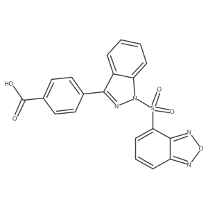 4-(1-(Benzo[c][1,2,5]oxadiazol-4-ylsulfonyl)-1H-indazol-3-yl)benzoic acid结构式