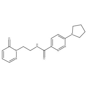 N-(2-(6-oxopyridazin-1(6H)-yl)ethyl)-6-(pyrrolidin-1-yl)pyridazine-3-carboxamide Structure