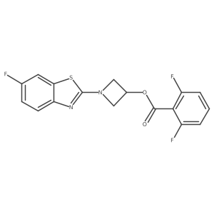 1-(6-Fluorobenzo[d]thiazol-2-yl)azetidin-3-yl 2,6-difluorobenzoate Structure