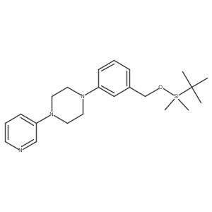 1-[3-[[[(1,1-Dimethylethyl)dimethylsilyl]oxy]methyl]phenyl]-4-(3-pyridinyl)piperazine结构式