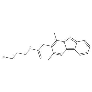 2-(2,4-dimethylpyrimido[1,2-b]indazol-3-yl)-N-(3-hydroxypropyl)acetamide Structure