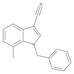 1-Benzyl-7-methyl-1H-indole-3-carbonitrile结构式