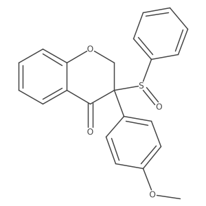 3-(benzenesulfinyl)-3-(4-methoxyphenyl)-2H-chromen-4-one结构式