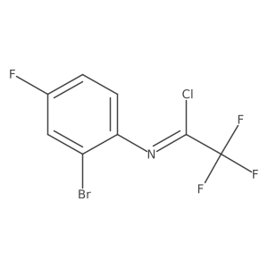 N-(2-Bromo-4-fluorophenyl)-2,2,2-trifluoroacetimidoyl Chloride结构式