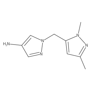 1-[(1,3-dimethyl-1H-pyrazol-5-yl)methyl]-1H-pyrazol-4-amine结构式