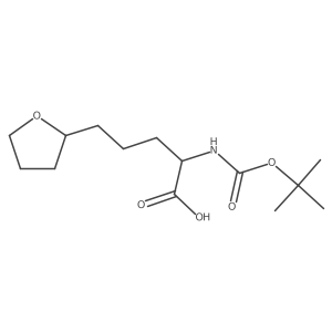 2-{[(Tert-butoxy)carbonyl]amino}-5-(oxolan-2-yl)pentanoic acid结构式