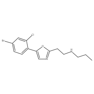 2-Oxazoleethanamine, 5-(4-bromo-2-chlorophenyl)-N-propyl-结构式