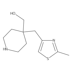 {4-[(2-Methyl-1,3-thiazol-4-yl)methyl]piperidin-4-yl}methanol Structure