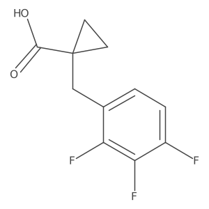 1-[(2,3,4-Trifluorophenyl)methyl]cyclopropane-1-carboxylic acid结构式