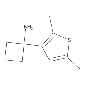 1-(2,5-Dimethylthiophen-3-yl)cyclobutan-1-amine结构式