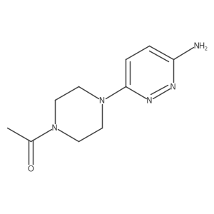 1-[4-(6-Aminopyridazin-3-yl)piperazin-1-yl]ethan-1-one结构式