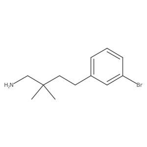4-(3-Bromophenyl)-2,2-dimethylbutan-1-amine Structure