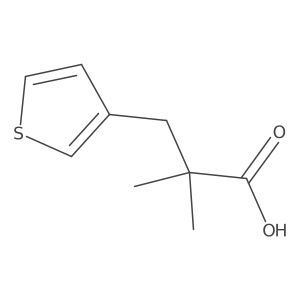 2,2-Dimethyl-3-(thiophen-3-yl)propanoic acid结构式
