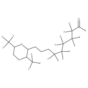 9-(3,6-Bis(trifluoromethyl)-1,4-dioxan-2-yl)-2,2,3,3,4,4,5,5,6,6-decafluorononanoyl fluoride Structure