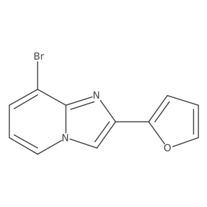 8-Bromo-2-(furan-2-yl)imidazo[1,2-a]pyridine结构式