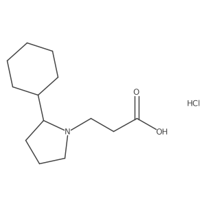 3-(2-Cyclohexylpyrrolidin-1-yl)propanoic acid hydrochloride结构式