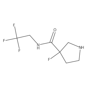 3-fluoro-N-(2,2,2-trifluoroethyl)pyrrolidine-3-carboxamide Structure