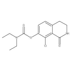 8-Chloro-1-oxo-1,2,3,4-tetrahydroisoquinolin-7-yl diethylcarbamate结构式