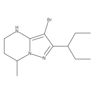 3-bromo-7-methyl-2-(pentan-3-yl)-4H,5H,6H,7H-pyrazolo[1,5-a]pyrimidine Structure