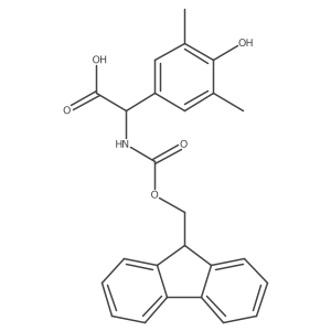 2-({[(9H-fluoren-9-yl)methoxy]carbonyl}amino)-2-(4-hydroxy-3,5-dimethylphenyl)acetic acid结构式