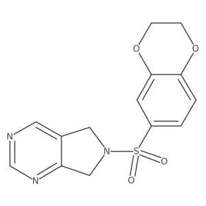 6-((2,3-dihydrobenzo[b][1,4]dioxin-6-yl)sulfonyl)-6,7-dihydro-5H-pyrrolo[3,4-d]pyrimidine结构式