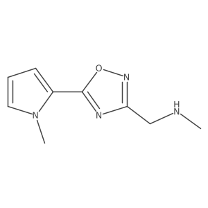 N-Methyl-1-(5-(1-methyl-1H-pyrrol-2-yl)-1,2,4-oxadiazol-3-yl)methanamine结构式