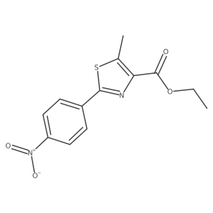 5-Methyl-2-(4-nitrophenyl)-thiazole-4-carboxylic acid ethyl ester结构式