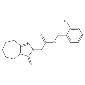 N-[(2-Chlorophenyl)methyl]-2-{3-oxo-2H,3H,5H,6H,7H,8H,9H-[1,2,4]triazolo[4,3-A]azepin-2-YL}acetamide Structure