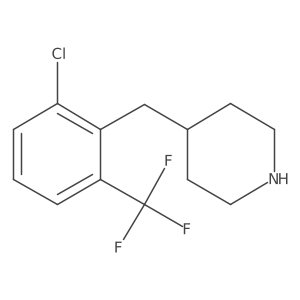 4-{[2-Chloro-6-(trifluoromethyl)phenyl]methyl}piperidine Structure