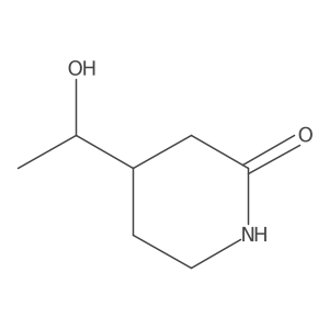 4-(1-Hydroxyethyl)piperidin-2-one Structure