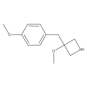 3-Methoxy-3-[(4-methoxyphenyl)methyl]azetidine结构式