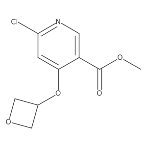 6-Chloro-4-(oxetan-3-yloxy)-nicotinic acid methyl ester结构式