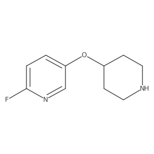 2-Fluoro-5-(piperidin-4-yloxy)pyridine结构式