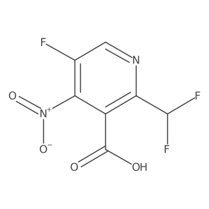 2-(Difluoromethyl)-5-fluoro-4-nitropyridine-3-carboxylic acid Structure