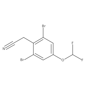 2,6-Dibromo-4-(difluoromethoxy)phenylacetonitrile Structure